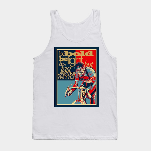 Retro Cycling Print Poster Hard as Nails Tank Top by SFDesignstudio